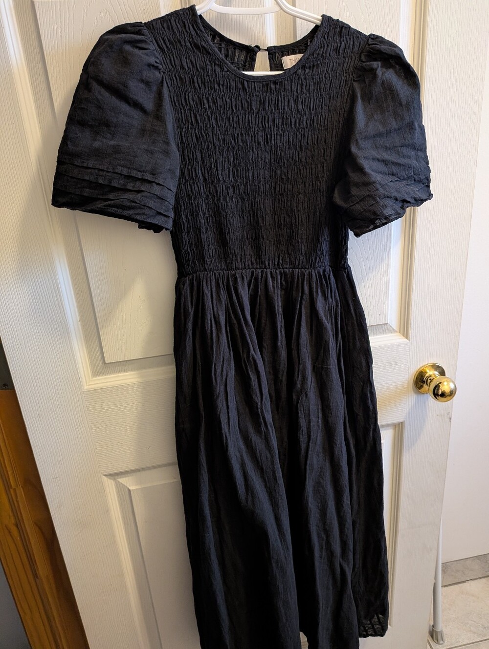 Thanne Black Cotton Dress